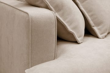 Rossita Lyx 5-seters høyrevendt U-formet ekstra dyp sofa med divan og sjeselong i stoff - Lysebrun - Møbler - Sofaer - U-sofa