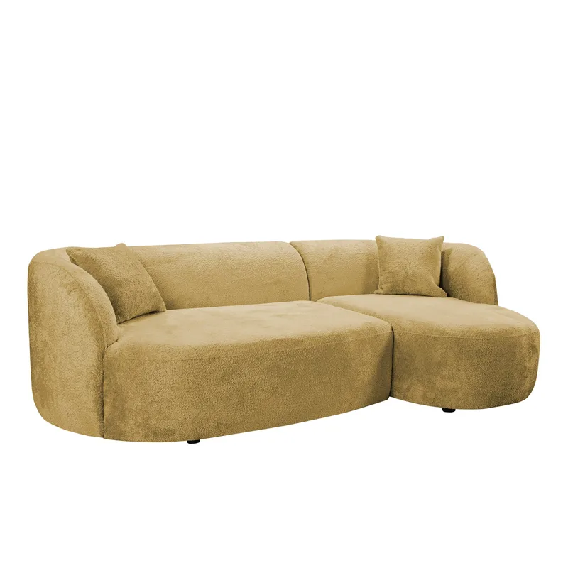 Rylian 3-seters sofa med divan, sennepsgul