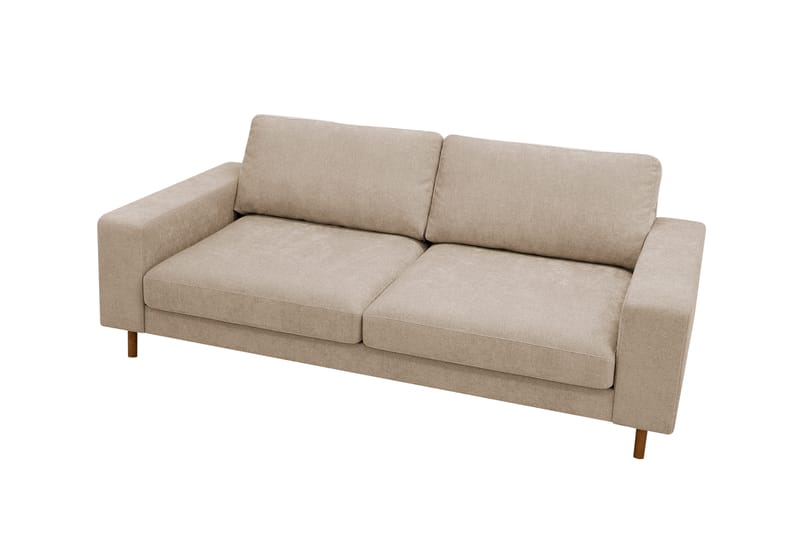 Scandi dyp 3-seters sofa i stoff - Beige - Møbler - Sofaer - Sofa 3 seter