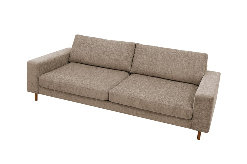 Scandi Dyp 4-seters sofa i chenille - Mørk beige - Møbler - Sofaer - 4 seter sofa