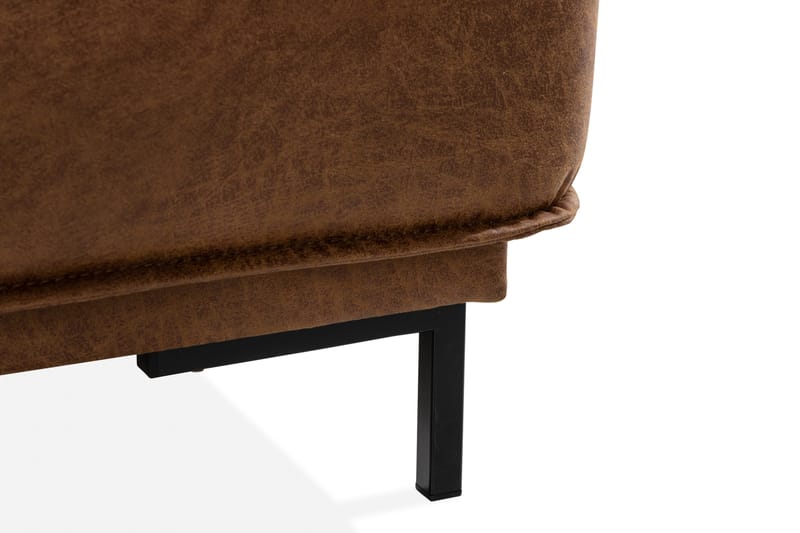 Akron 2-seter Sofa med Divan Høyre Bonded Lær - Brun - Møbler - Sofaer - Skinnsofaer