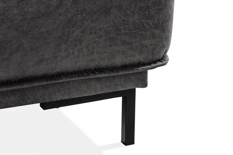Akron 2-seter Sofa med Divan Venstre Bonded Lær - Mørkegrå - Møbler - Sofaer - Skinnsofaer