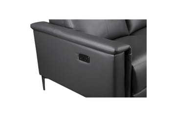 Sofa 2-seter Lund Grå, PU, Elektrisk recliner - Grå, PU, Elektrisk recliner - Møbler - Sofaer - Skinnsofaer