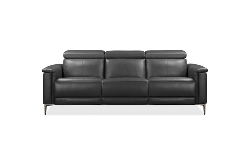 Sofa 3-seter Lund Grå, PU, Elektrisk recliner - Grå, PU, Elektrisk recliner - Møbler - Sofaer - Sofa 3 seter