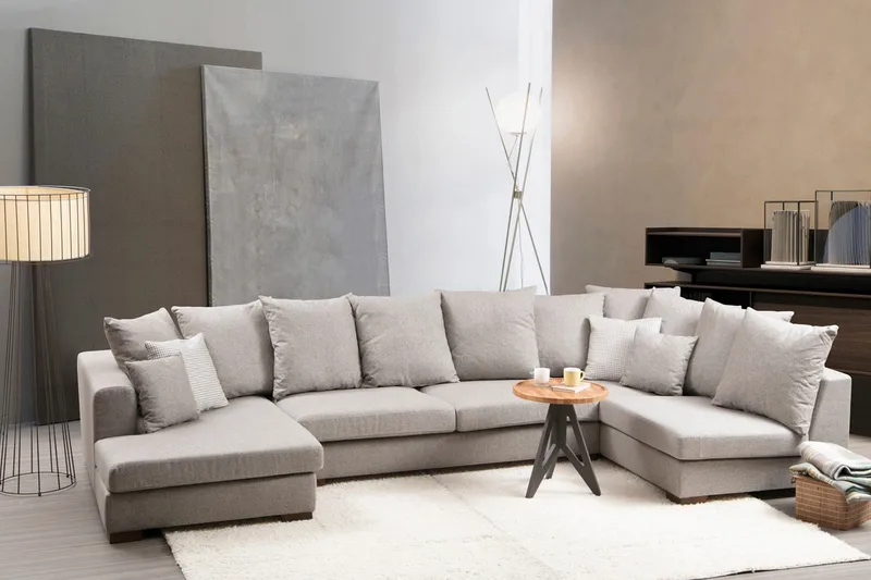 Castelloli Divansofa - Beige - Møbler - Sofaer - Hjørnesofa - Hjørnesofa med divan