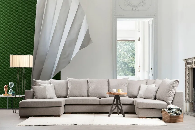 Castelloli Divansofa - Beige - Møbler - Sofaer - Hjørnesofa - Hjørnesofa med divan