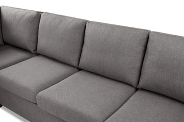 Crazy Limited Edition 4-seters Venstrevendt L-formet Dyp Sjeselongsofa i Stoff - Grå - Møbler - Sofaer - Sofa med sjeselong