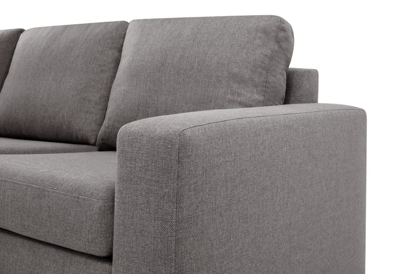 Crazy Limited Edition 4-seters Venstrevendt L-formet Dyp Sjeselongsofa i Stoff - Grå - Møbler - Sofaer - Sofa med sjeselong
