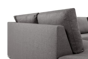 Crazy Limited Edition 4-seters Venstrevendt L-formet Dyp Sjeselongsofa i Stoff - Grå - Møbler - Sofaer - Sofa med sjeselong