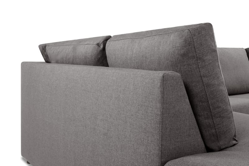 Crazy Limited Edition 4-seters Venstrevendt L-formet Dyp Sjeselongsofa i Stoff - Grå - Møbler - Sofaer - Sofa med sjeselong