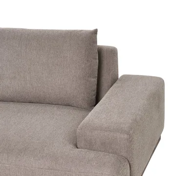 Hjørnesofa Mariferd - Lys brun, svart, mørkt tre/Venstrevendt - Møbler - Sofaer - Sofa med sjeselong