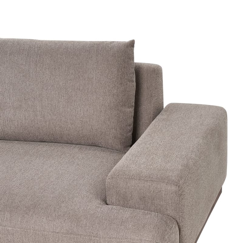 Hjørnesofa Mariferd - Lys brun, svart, mørkt tre/Venstrevendt - Møbler - Sofaer - Sofa med sjeselong
