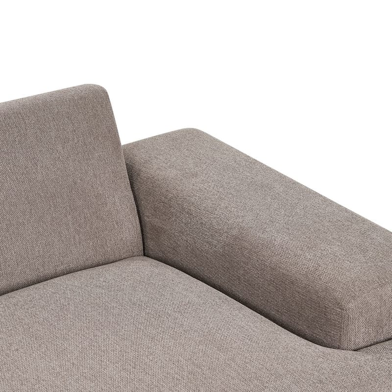 Hjørnesofa Mariferd - Lys brun, svart, mørkt tre/Venstrevendt - Møbler - Sofaer - Sofa med sjeselong