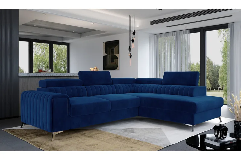 Laurece Sjeselongsofa Høyre, Blå