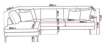 Menard 4-seters Venstrevendt Dyp L-formet Sjeselongsofa i Manchester - Brun - Møbler - Sofaer - Sofa med sjeselong