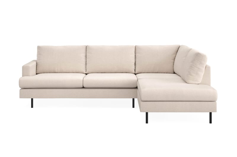 Menard Compact 4-seters Høyrevendt L-formet Sjeselongsofa i Stoff, Beige