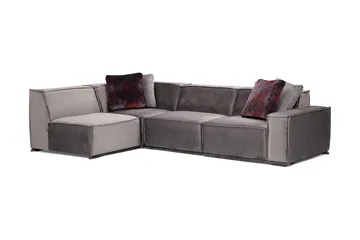 Nightcap Sofa m. Divan 4-seters - Grå - Møbler - Sofaer - Modulsofaer - Komplett modulsofa