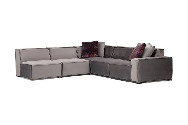 Nightcap Sofa m. Divan 6-seters, Grå