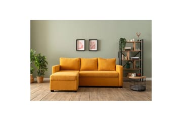 Tareen Sofa med Divan 3-seter - Sennepsgul - Møbler - Sofaer - Sovesofaer - Sovesofa divan