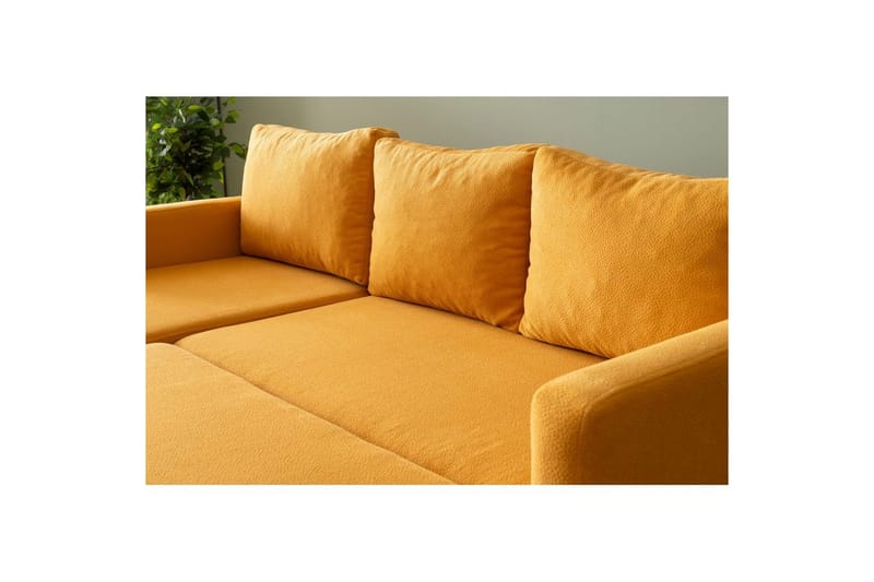 Tareen Sofa med Divan 3-seter - Sennepsgul - Møbler - Sofaer - Sovesofaer - Sovesofa divan