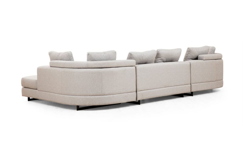 Tekawa Sofa m. Divan 4-seters - Lysegrå - Møbler - Sofaer - U-sofa