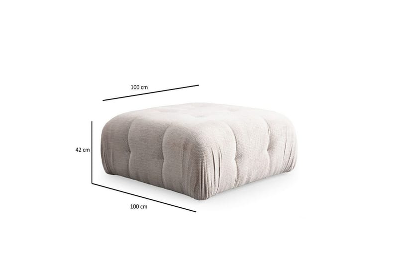Yvara Sofa med Divan 4-sits - Beige - Møbler - Sofaer - Modulsofaer - Komplett modulsofa