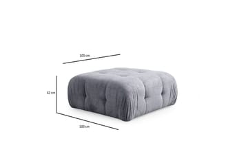 Yvara Sofa med Divan 4-sits - Grå - Møbler - Sofaer - Modulsofaer - Komplett modulsofa