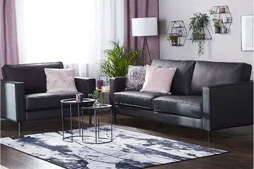 Savalen Sofagruppe 3-seter + Lenestol - Svart - Møbler - Sofaer - Sofagrupper