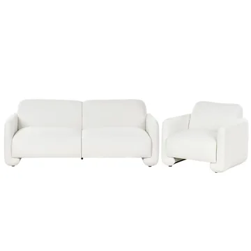 Sofasett Saland - Hvit - Møbler - Sofaer - Sofagrupper