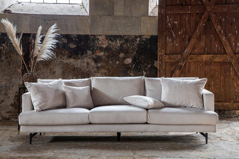 Sofia 3-seters Sofa - Beige - Møbler - Sofaer - Sofa 3 seter
