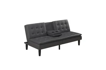 Sovesofa Maine Grå PU - Grå PU - Møbler - Sofaer - Sovesofaer