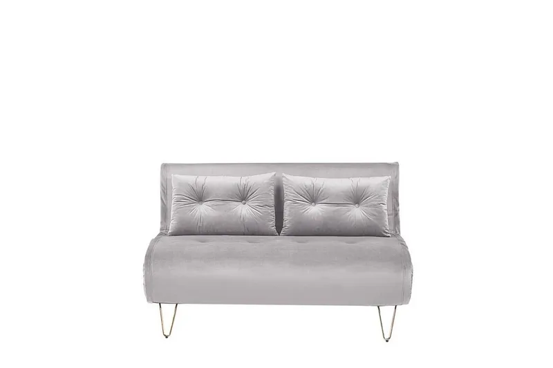 Sofa 2-seters Fløyel grå VESTFOLD, Grå