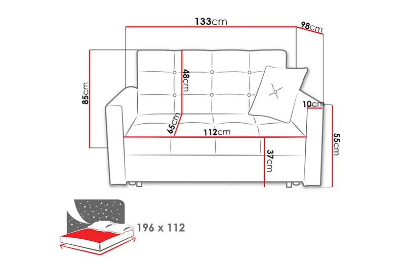 Benzbyn Sofa - Møbler - Sofaer - Sovesofaer