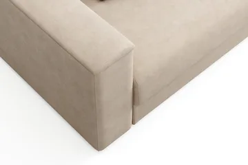 Bergen Ekstra dyp, 3-seters sovesofa med vendbar sjeselong og oppbevaring - Beige - Møbler - Sofaer - Sovesofaer