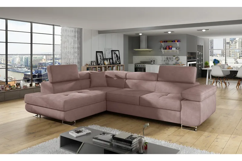 Bobis Sovesofa med Sjeselong Venstre, Rosa