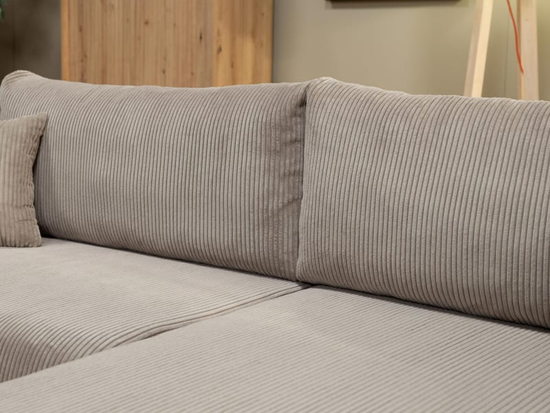 Brenor Sovesofa med sjeselong 3-seter - Mørk beige - Møbler - Sofaer - Sovesofaer