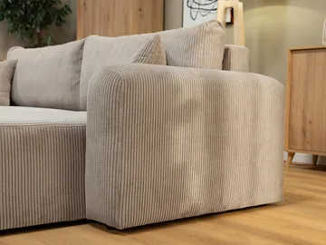 Brenor Sovesofa med sjeselong 3-seter - Mørk beige - Møbler - Sofaer - Sovesofaer