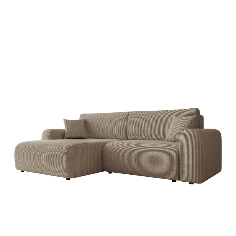 Brenor Sovesofa med sjeselong 3-seter, Mørk beige