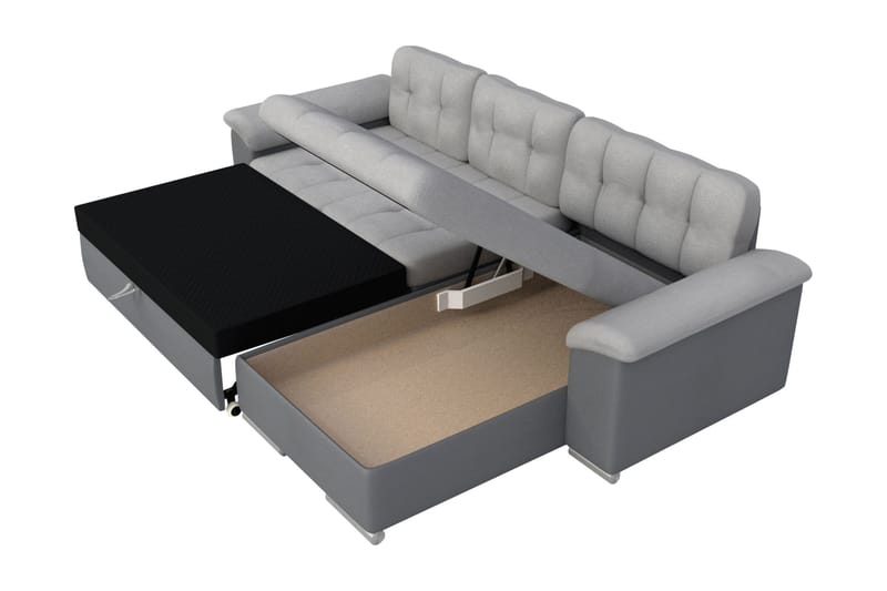Camior Sovesofa med Divan 3-seter - Grå - Møbler - Sofaer - Sovesofaer