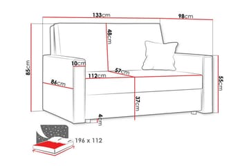 Denegal 2-seters Sovesofa - Mørkegrønn - Møbler - Sofaer - Sovesofaer