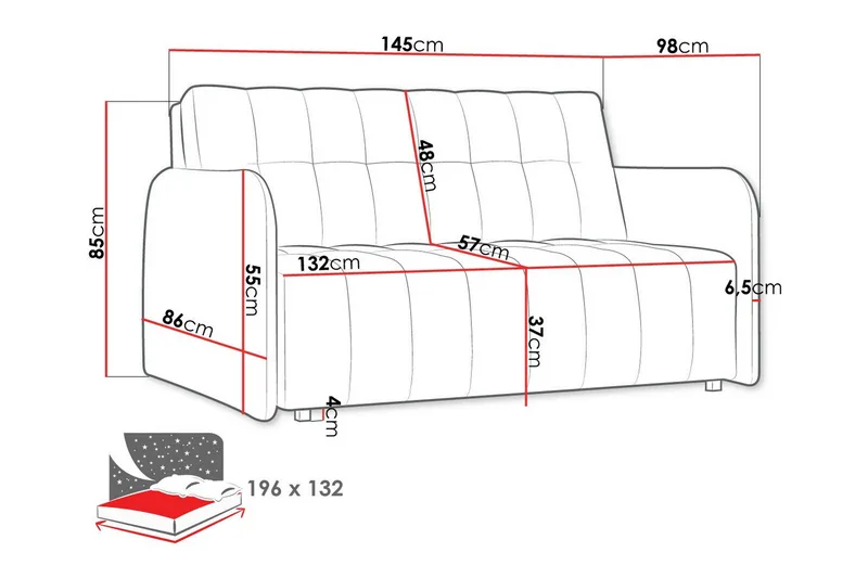 Denegal 2-seters sovesofa - Møbler - Sofaer - Sovesofaer