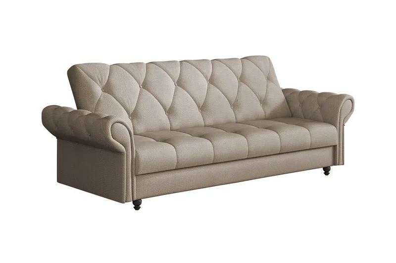 Denegal 3-seters Sovesofa, Lyse brun