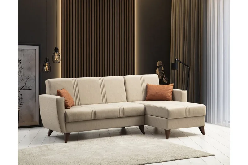 Dewan Sovesofa med Divan 3-seter, Beige