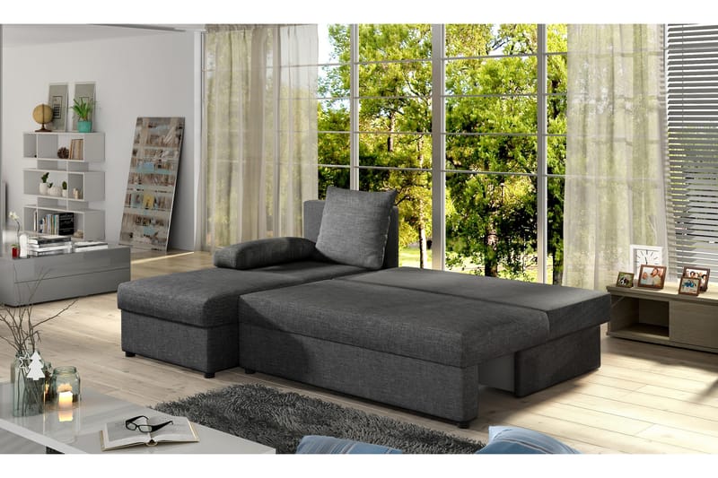 Dirk Sovesofa med Divan - Grå - Møbler - Sofaer - Sovesofaer