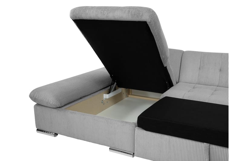 Djerra Sovesofa med Divan 3-seter - Svart - Møbler - Sofaer - Sovesofaer