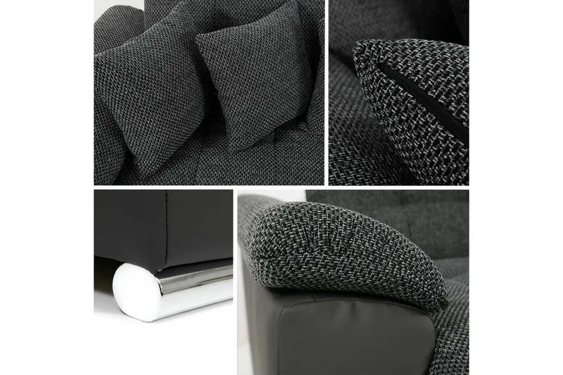 Dynir Sovesofa m. Divan og Sjeselong 4-seters - Hvit - Møbler - Sofaer - Sovesofaer