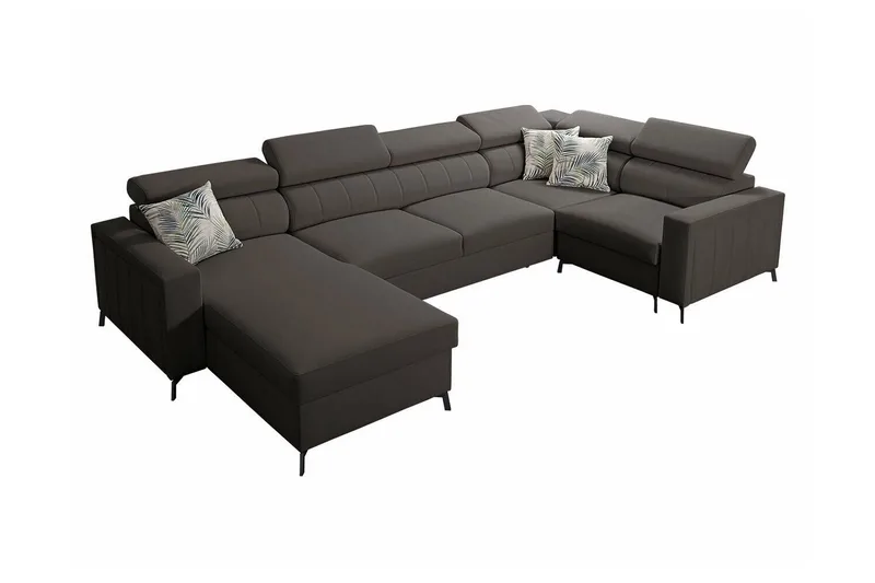 Galbally 4-sits Hörnbäddsoffa Dark grey