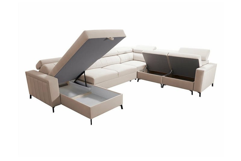 Galbally 5-sits Hörnbäddsoffa Light grey/Dark grey - Møbler - Sofaer - Sovesofaer
