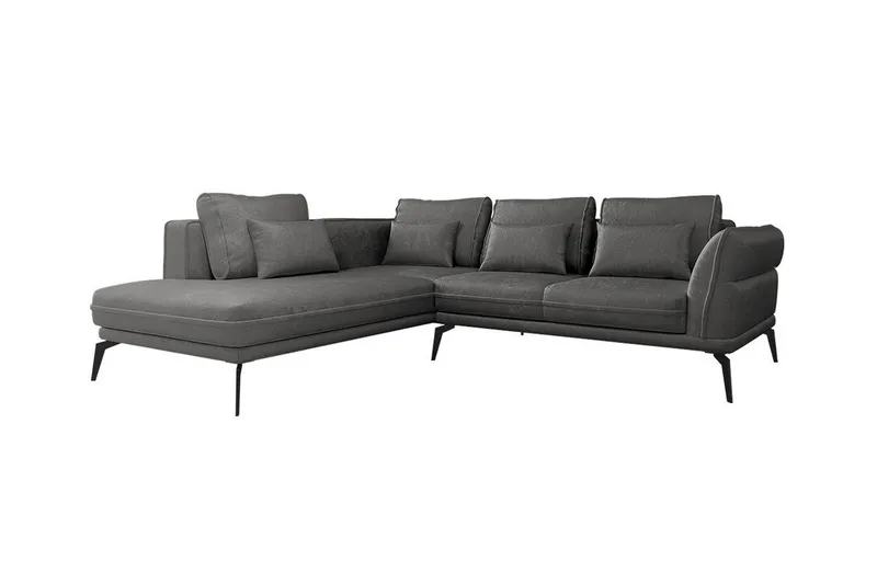 Graystone 4-sits Hörnbäddsoffa Dark grey - Møbler - Sofaer - Sofa med sjeselong - 4 seters sofa med divan
