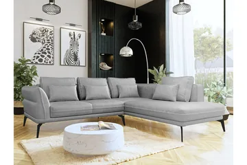 Graystone 4-sits Hörnbäddsoffa Light grey/Dark grey - Møbler - Sofaer - Sofa med sjeselong - 4 seters sofa med divan